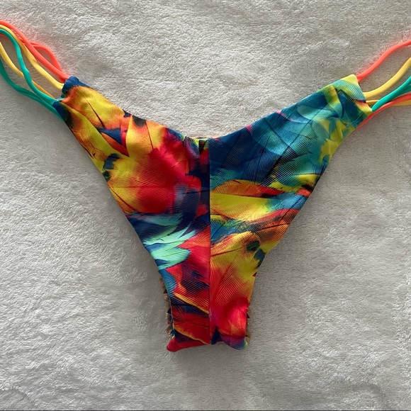 Multicolour Gold/Tie dye Bikini Size Small - Picture 3 of 4